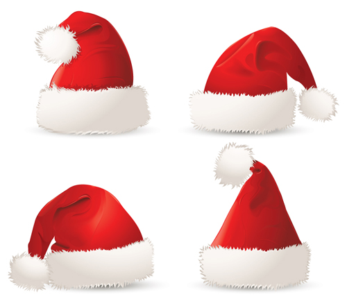 Different Christmas hat design elements vector set 09