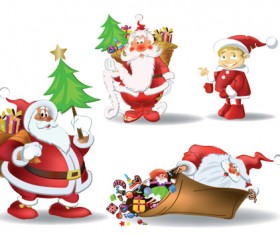 Different Christmas ornaments Illustration vector material 02