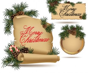 Different Christmas ornaments Illustration vector material 06