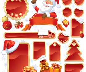 Christmas sale tags and Stickers design vector 02