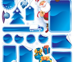 Christmas sale tags and Stickers design vector 04
