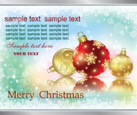 Set of Christmas theme cards elements vector material 01