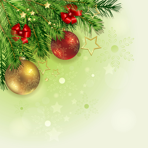 Exquisite Christmas accessories design vector set 05 free download