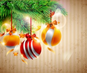 Christmas decor background art vector material 02