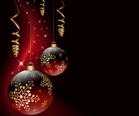 Red style Christmas background art vector 02