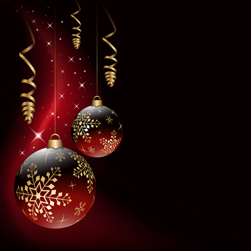 Red style Christmas background art vector 02
