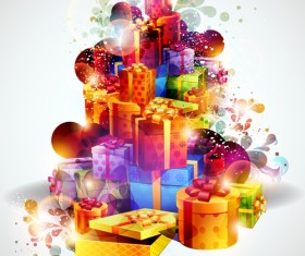 Christmas decor background art vector material 04