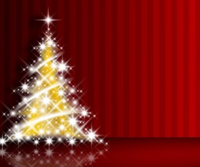 Red style Christmas background art vector 05