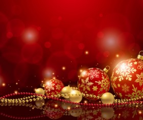 Set of Bright Christmas card elements vector material 02