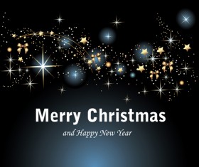 Set of Bright Christmas card elements vector material 05