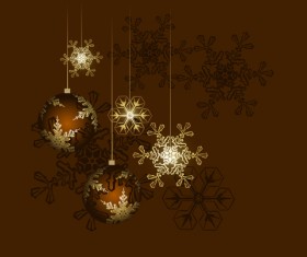 Set of Bright Christmas card elements vector material 06