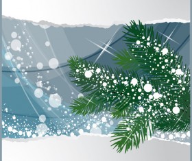 Set of Bright Christmas card elements vector material 07