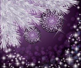 Set of Bright Christmas card elements vector material 10