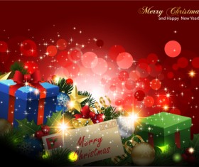 Different Christmas gifts box design elements vector 03