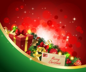 Different Christmas gifts box design elements vector 04