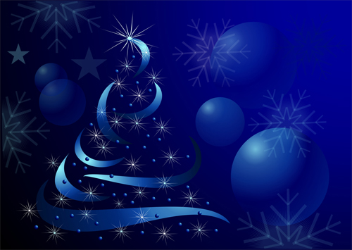 Sparkling Christmas tree design vector 03
