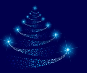 Sparkling Christmas tree design vector 05