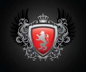 Luxury Coat of arms design elements vector graphics 01