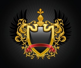 Luxury Coat of arms design elements vector graphics 02