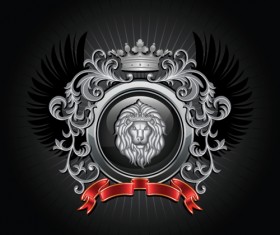 Luxury Coat of arms design elements vector graphics 04
