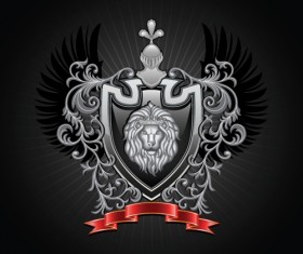 Luxury Coat of arms design elements vector graphics 05