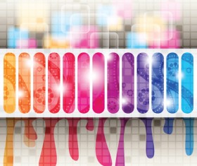 Set of Color abstract vector background art 01