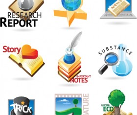 Commonly Logos design vector set 08