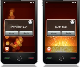 Different Smartphones design elements vector 01