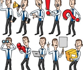 Different industries Cute figures people vector material 01