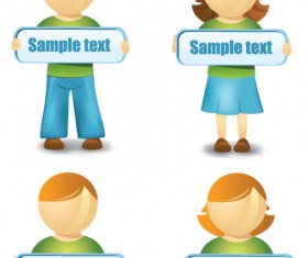 Different industries Cute figures people vector material 05