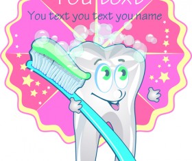 Set of Dental design elements vector clipart 04