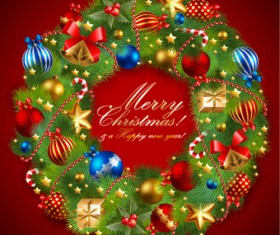 Different Christmas elements vector background graphics 01