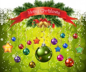 Different Christmas elements vector background graphics 05