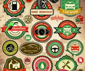 Different Retro Labels mix vector graphics 02