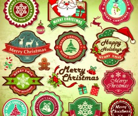 Different Retro Labels mix vector graphics 05