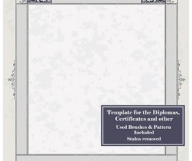 Vintage Diplomas Design cover template vector 03
