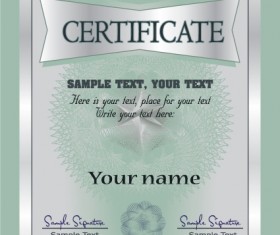 Retro Diploma and certificate cover template design vector 02