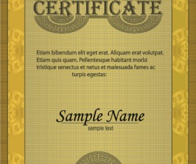 Retro Diploma and certificate cover template design vector 05