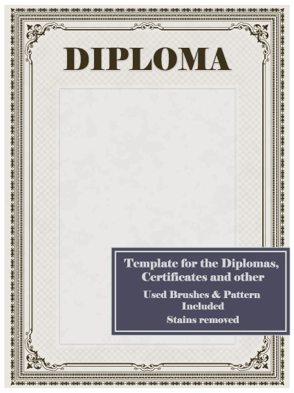 Retro Diploma and certificate cover template design vector 07