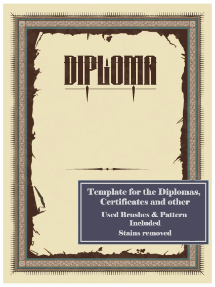 Retro Diploma and certificate cover template design vector 08