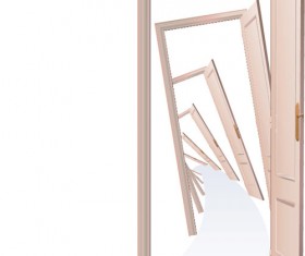 Elements of Door model backgrounds art vector 01