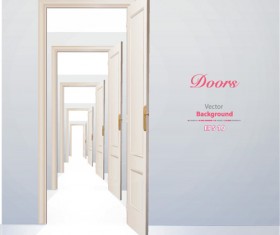 Elements of Door model backgrounds art vector 02
