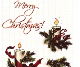 Elements of Vintage Christmas design vector graphics 03