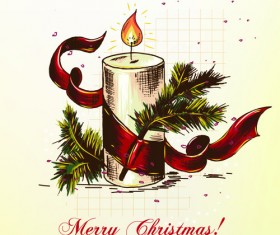 Elements of Vintage Christmas design vector graphics 05