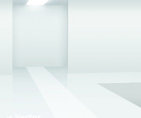 Set of Empty white interior backgrounds design vector 02