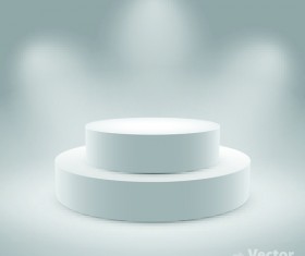 Set of Empty white interior backgrounds design vector 03