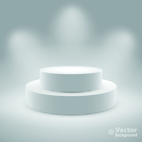 Set of Empty white interior backgrounds design vector 03