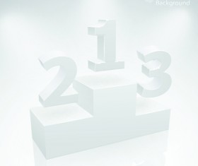 Set of Empty white interior backgrounds design vector 05