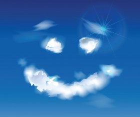 Shiny Figure cloud vector backgrounds 01