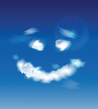 Shiny Figure cloud vector backgrounds 01